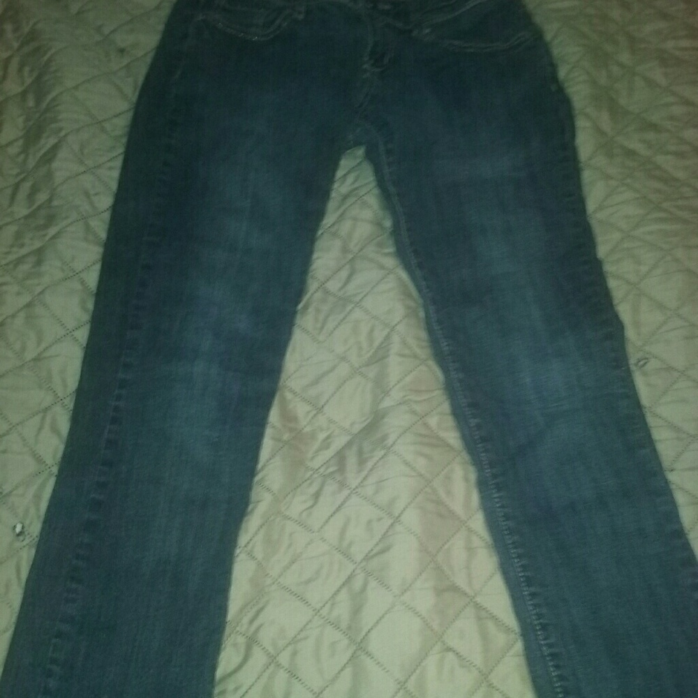Rue21 7/8 Distressed Medium Wash Skinny Jeans